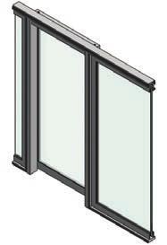Framed glass sliding door