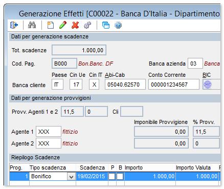 1.5 Scadenzario Le scadenze verranno generate in