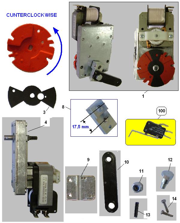 Tav 294 CONTENITORE-DISTRIBUTORE MOTORIDUTTORI 1 20030710 ASS.MOTORIDUT.X COLONNE TME 2 05191115 CAMMA REGOL. 11-22-33 IN PA 6. 3 03133111P46 PIASTRINA REGOLATRICE X CAMMA 4 20031616 MOTOR.