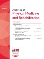State of the art in geriatric rehabilitation. Part II: clinical challenges. Wells JL, Seabrook JA, Stolee P, et al. Arch Phys Med Rehabil.