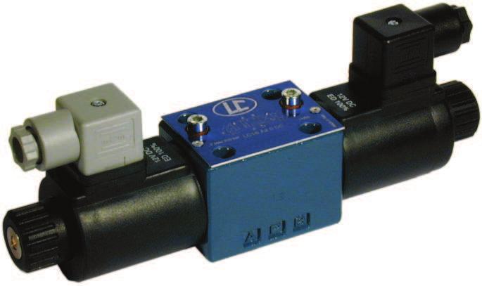 LCS Elettrovalvole dirette controllo direzione con regolazione del tempo d intervento Solenoid operated directional valves with adjustment