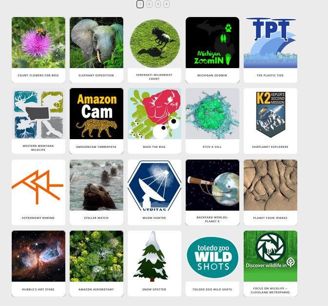 Citizen Science attiva (da ZooUniverse) Citizen