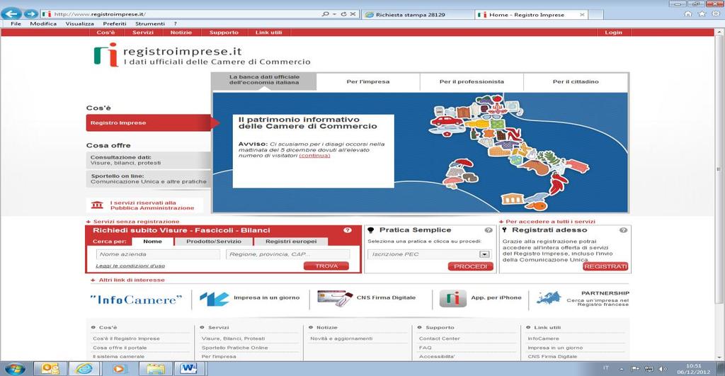 PREMESSA Il Servizio Sportello Telematico consente di effettuare la compilazione e l'invio telematico delle pratiche di richiesta contributi alla Camera di Commercio di Verona.