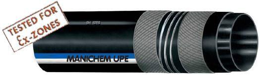 Prodotti chimici e multiuso 39 MANICHEM/SD-UPE Tubo in UPE multiuso per mandata e aspirazione di una vasta gamma di prodotti chimici aggressivi 16 BAR Risponde alla normativa: EN 12115 e EN 50014/IEC