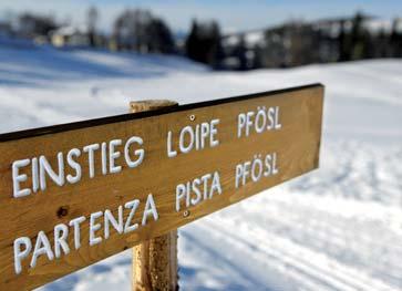 noleggio di sci di fondo nell hotel con sovrapprezzo piantina panoramica della zona deposito sci con riscaldamento per scarponi Settimane sci di fondo al Pfösl