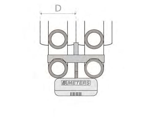 tubolar -Tubolare H <1200 mm D=45/46 mm BRR1-32 H=22 mm, W= 43mm, Screw M4-30 Tubolar - Tubolare H >1200 mm D=45/46 mm