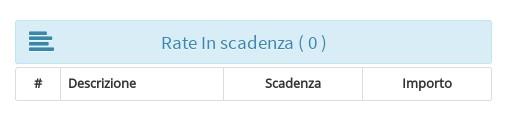 4.2.2 Rate In Scadenza La tabella Rate in scadenza contiene la lista degli avvisi non scaduti e non ancora pagati, con le