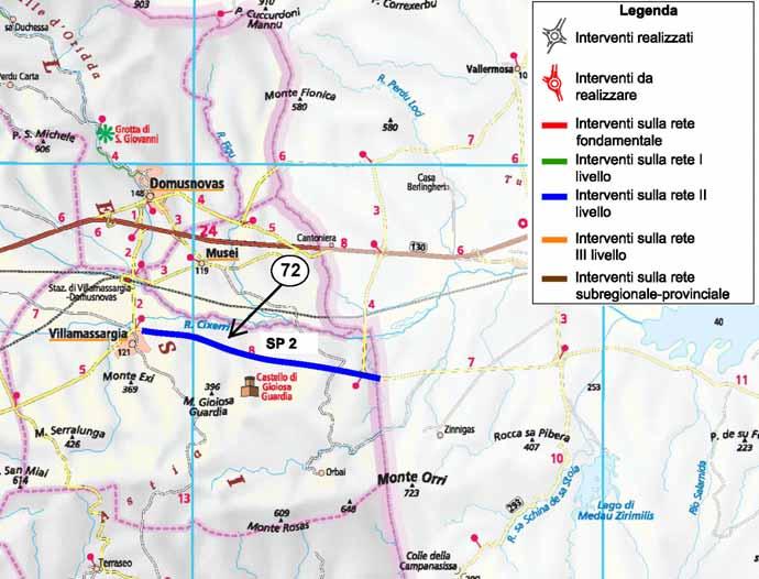 Altri interventi di integrazione interprovinciale e tra diversi livelli Localizzazione Interventi Finalità e