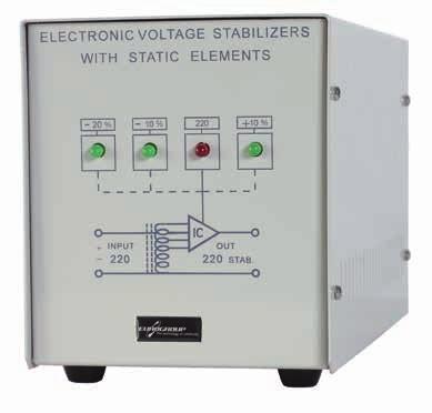 EL/ER 400/4000 Stabilizzatori Elettronici Monofase Gli stabilizzatori elettronici della serie EL / ER effettuano la stabilizzazione della tensione mediante un sistema di commutazione statica.