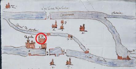 Fig. 1 Mappa in cui il Duomo è individuato