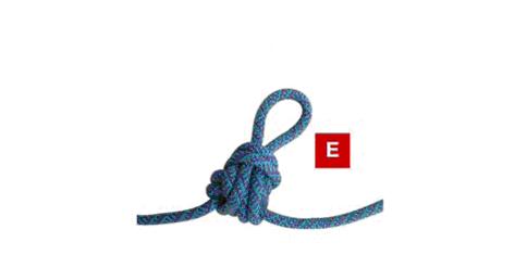 Ogni componente della cordata (sia essa da tre o da quattro) deve realizzare sulla corda che va al compagno un nodo a palla alla distanza di 3 metri dal nodo barcaiolo della propria
