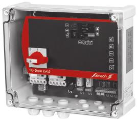 da 1,5 a da 1,5 a 2 pompe 2 pompe 1 ~ 23V, 3 ~ V, 253352 253353 EC-Drain 2x, (1~) EC-Drain 2x, (3~) YN3 Quadri comando per 1 o più pompe di sollevamento in impianti fissi, monitoraggio del livello