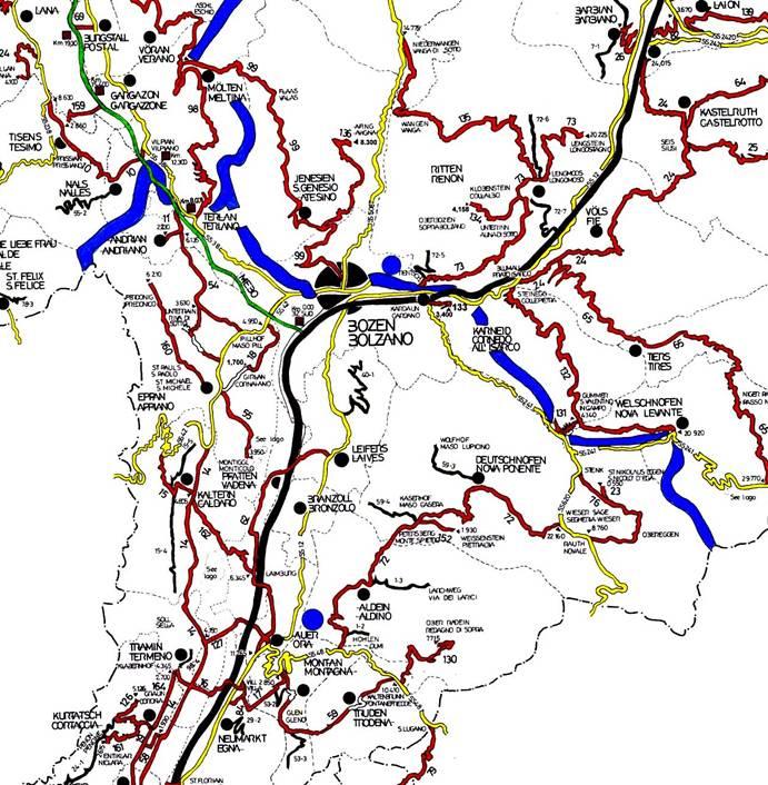 Scopo del progetto Per la sperimentazione sono stati scelti tre tronchi stradali aventi differenti caratteristiche del tracciato plano altimetrico e di traffico: S.P.73 Renon, km 0+750 - km 2+150; S.