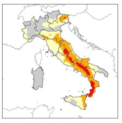 Classificazione sismica territorio nazionale probabilità di superamento di 0.