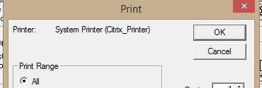 Se scelgo di lanciare la stampa, ottengo prima il pannello di scelta della stampante di sistema e,