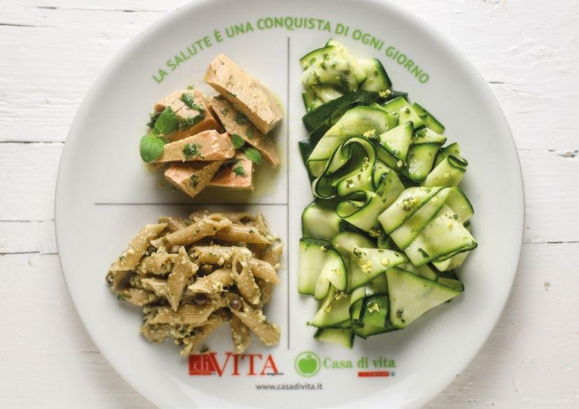 tranci di tonno con vinaigrette al prezzemolo, Penne integrali al pesto di mandorle e capperi, zucchine marinate Difficoltà: bassa Costo: basso Preparazione: 15 min. (30 min.