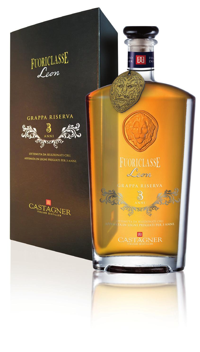 Riserva 3 Anni Grappa Barrique 3 anni, lt. 0,70 38% vol. alcolico. Fuoriclasse Leon Riserva 3 anni nasce da un blend di grappe ottenute da vitigni a bacca rossa e a bacca bianca.