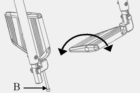 Se la carrozzina è senza maniglie di spinta per l accompagnatore è possibile alzare lo schienale, tramite la prolunga telescopica inserita nei tubi dello schienale, procedendo come descritto in