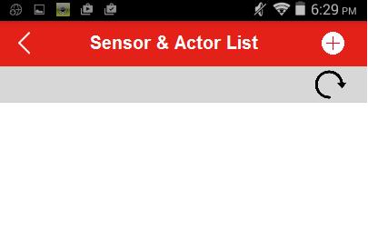 Proviamo ora a configurare il dispositivo ricevente: Dopo aver premuto l'icona Sensor/Actor (sensore/ attuatore)" nella schermata di vista live della telecamera, si accederà all'elenco di sensori/