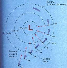 CIRCOLAZIONE GENERALE DELL ATMOSFERA CICLONI Zone di bassa pressione sulla superficie terrestre.