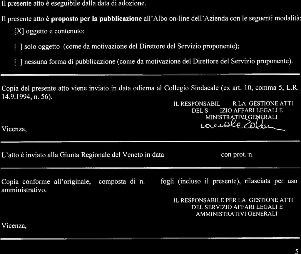 Parere favorevole, per quanto di competenza: Il Direttore Amministrativo (Dr.