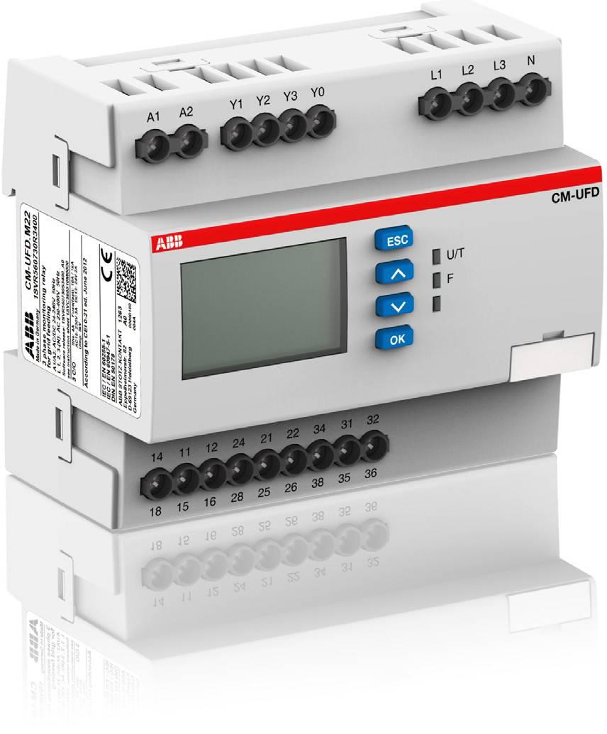 Data sheet Grid feeding monitoring according to CEI 0-21 CM-UFD.M22 The CM-UFD.M22 is a multifunctional grid feeding monitoring relay.