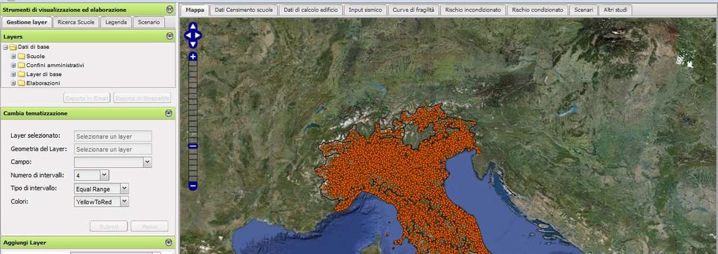 Figura 7. WebGis relativo all edilizia scolastica.