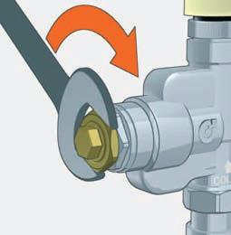 GRUPPO PER CONTROLLO TEMPERATURA E DISINFEZIONE TERMICA Legionella-pericolo scottature Come evidenziato dalla tabella riportata, temperature maggiori di 0 C possono provocare ustioni in modo molto