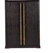 FINITURE COME DA CAMPIONARIO GV606 L118 H182 P40 OAK SANDED SHAPED DISPAY CABINET, 2 GLASS DOORS.