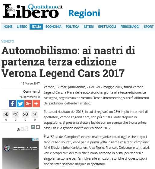 TESTATA: Libero Quotidiano.it DATA: 12 Marzo 2017 http://www.liberoquotidiano.