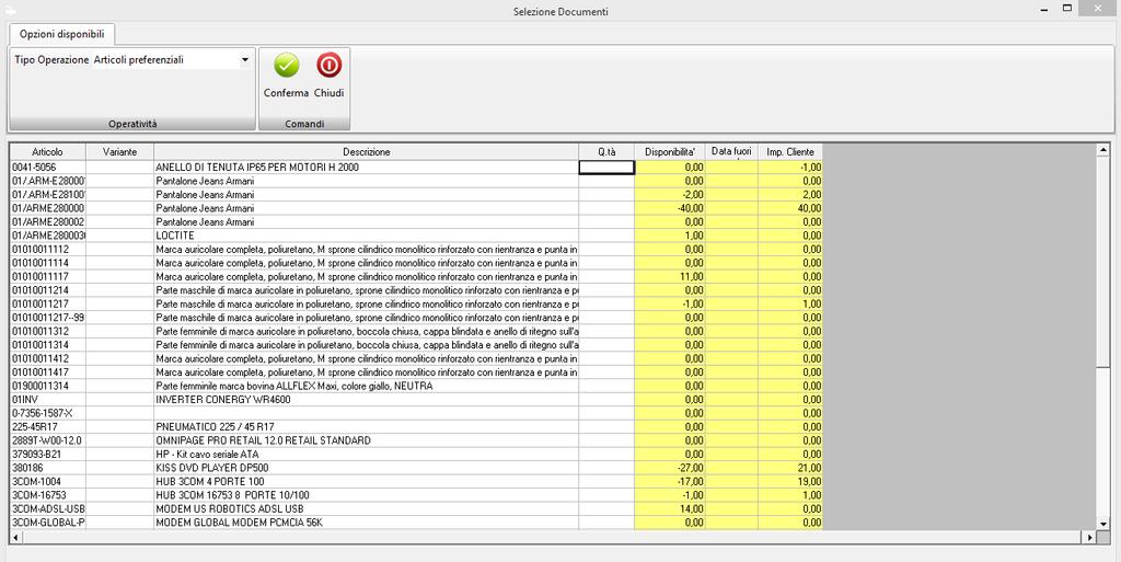 Conferma d ordine cliente Compila