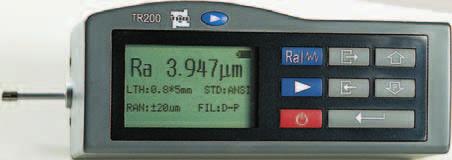 RUGOSIMETRO PORTATILE DIGITALE GRAFICO TR-200 Il rugosimetro TR 200 è uno strumento digitale portatile in accordo con gli standard ISO/DIN/JIS/ANSI.
