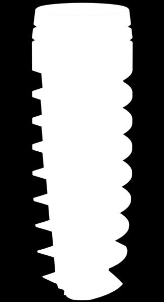 riassorbimento crestale SPIRA A DOPPIO FILETTO - Doppia elica molto tagliente per profondità aumentata della spira - Permette facile inserimento e condensazione dell osso - Stabilità primaria molto