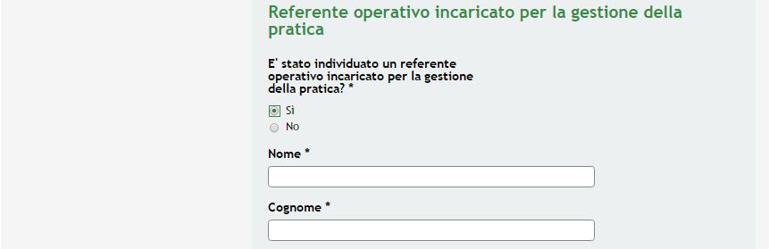 Figura 9 Modulo 1 Sede Operativa Completare le informazioni riferite al Firmatario del Soggetto Richiedente