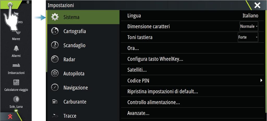 5 Configurazione del software L'unità richiede alcune configurazioni iniziali prima dell'uso finalizzate a utilizzare il prodotto in modo ottimale.