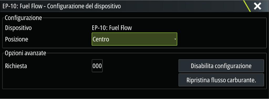 Calibrazione È possibile che sia necessaria la calibrazione per allineare in modo preciso il flusso misurato con il flusso di carburante effettivo.