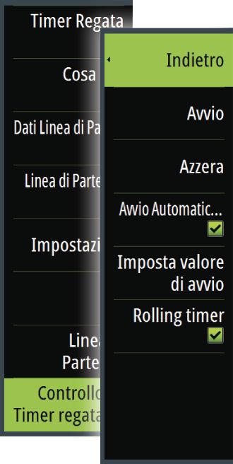 Il timer interrompe il conto alla rovescia quando si seleziona Avvio. Avvio / arresto del timer Il timer può anche essere avviato in qualsiasi momento selezionando Avvio.