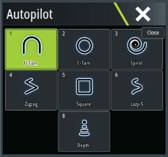 Se il popup del pilota automatico è attivo, non è possibile utilizzare il riquadro sullo sfondo o il relativo menu.