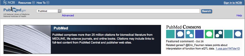 14 PubMed in dettaglio E un collettore di database, con un motore di ricerca interno (ENTREZ) e con un interfaccia web (www.pubmed.