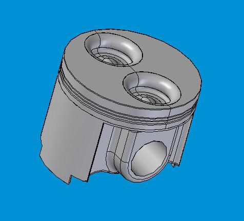 Dimensionamento pistone Rapporto di compressione r = 15.