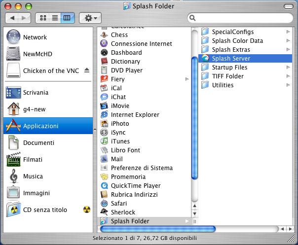 INSTALLAZIONE DEL SOFTWARE DEL SERVER SPLASH RPX-I 25 5 Fare clic sull icona +. Viene visualizzato il browser dei file.