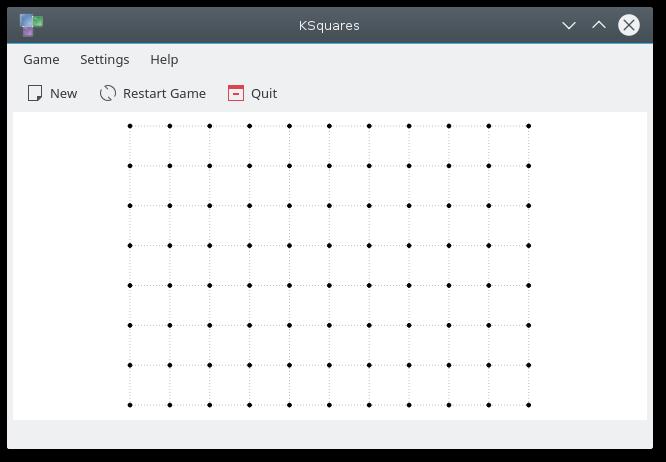 Capitolo 2 Come si gioca OBIETTIVO: Completare più quadrati di tutti gli altri avversari. All inizio della partita, il tabellone è vuoto.