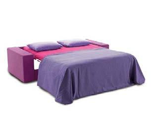 Ram Nell immagine: divano 3p letto L.213 P.95/210 H.84 con materasso mis. 140x195 h14. Ideale per hotel o appartamenti.