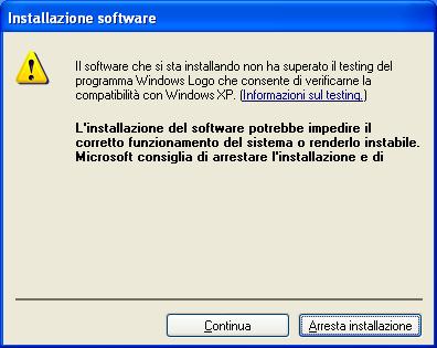 1.4 Per Windows XP i Inserire il CD di installazione nell unità CD-ROM.