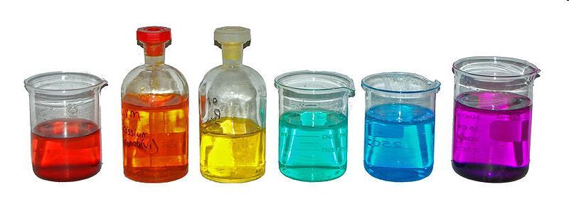 (7) - Mineralogia 2016/2017_proprietà fisiche II Soluzioni colorate da ioni cromofori Colorazioni assunte da soluzioni acquose di metalli di transizione.