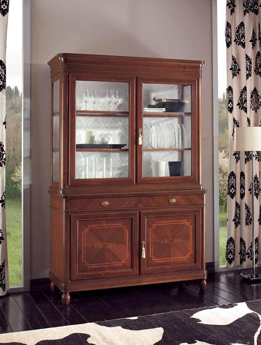 ARTICOLO SV 109 Credenza 2 porte con intarsio e 2 cassetti. Sideboard 2 doors with inlay and 2 drawers. misure cm. L.