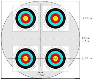 Nelle gare dei Calendari FITARCO dovranno essere utilizzate per tutte le classi della divisione Olimpica (ad eccezione della classe Giovanissimi) visuali singole da 40cm.