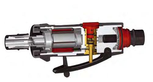 La smerigliatrice diritta ad aria compressa RUKO dispone di un filtro dell'aria incorporato che protegge il motore dalle
