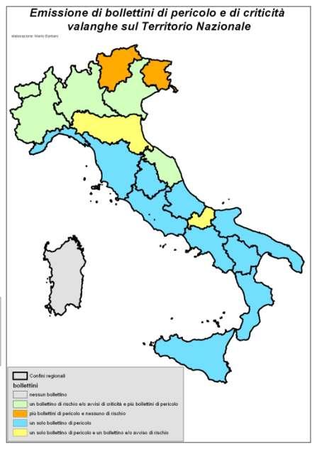 Stato attuale emissione Bollettini di pericolo e di rischio valanghe Valle d Aosta: Due bollettini di pericolo 1) Bollettino neve e valanghe Reg.