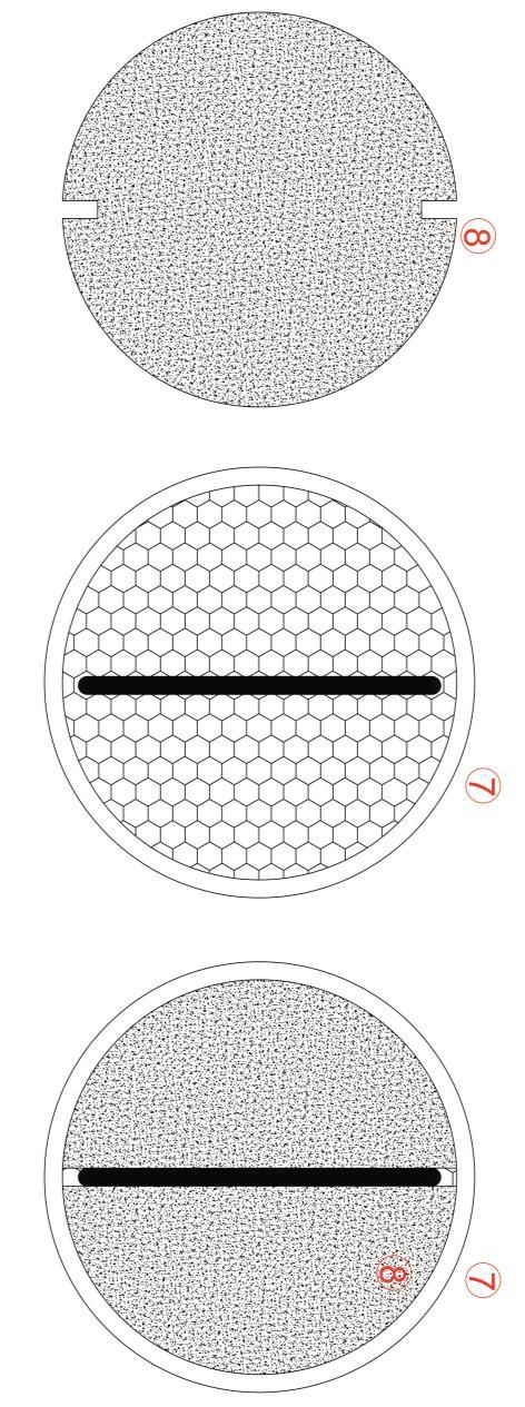 Durante le operazioni di pulizia/sostituzione dei filtri(8), aspirare anche eventuali residui di sporco nello scambiatore ceramico. NON LAVARE LO SCAMBIATORE CERAMICO CON ACQUA.